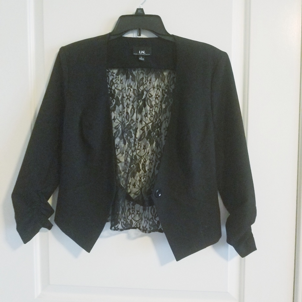 Black blazer with lace